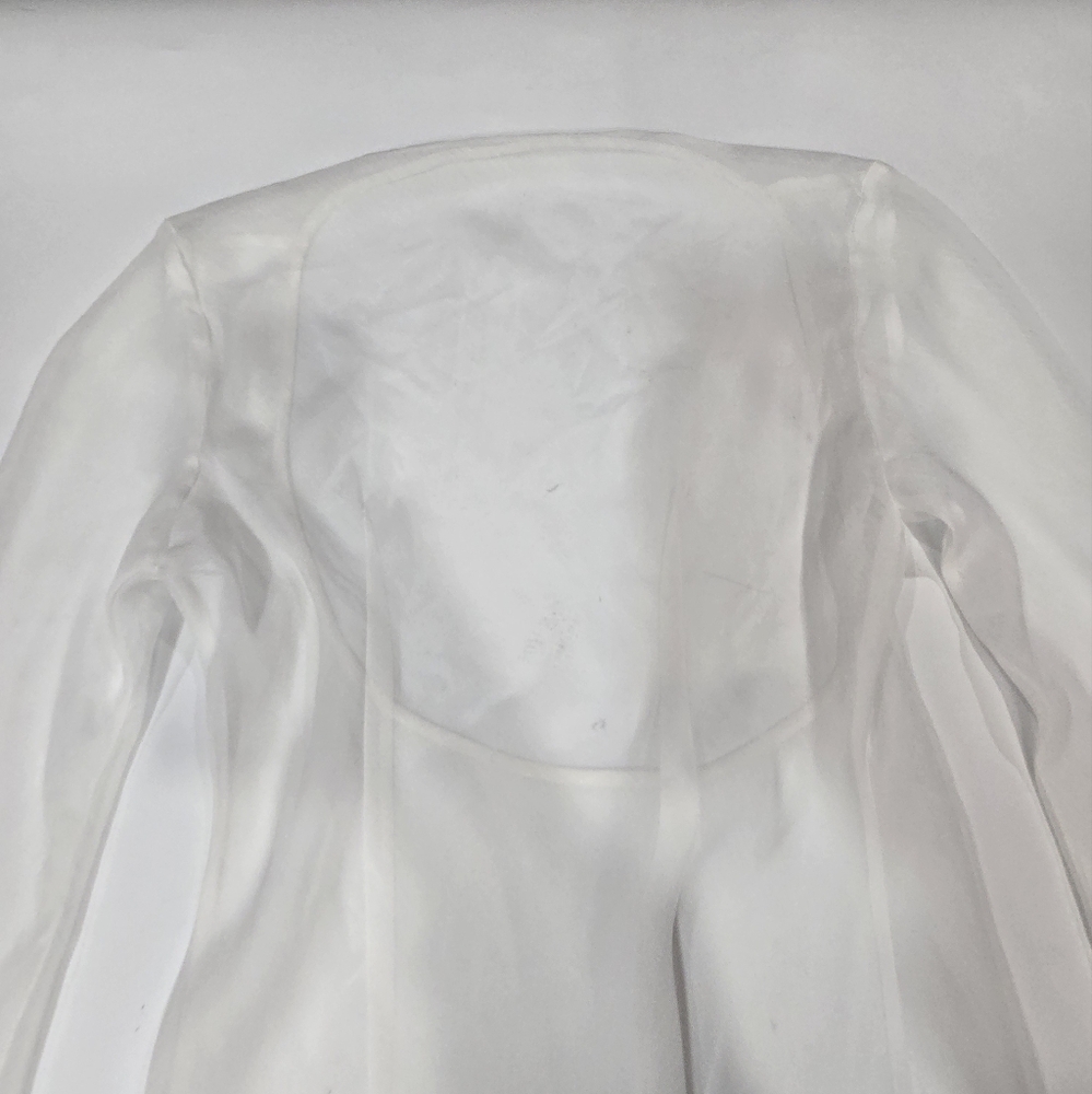 White Sheer Mesh Maxi Dress Cover-Up - Picture 7 of 11